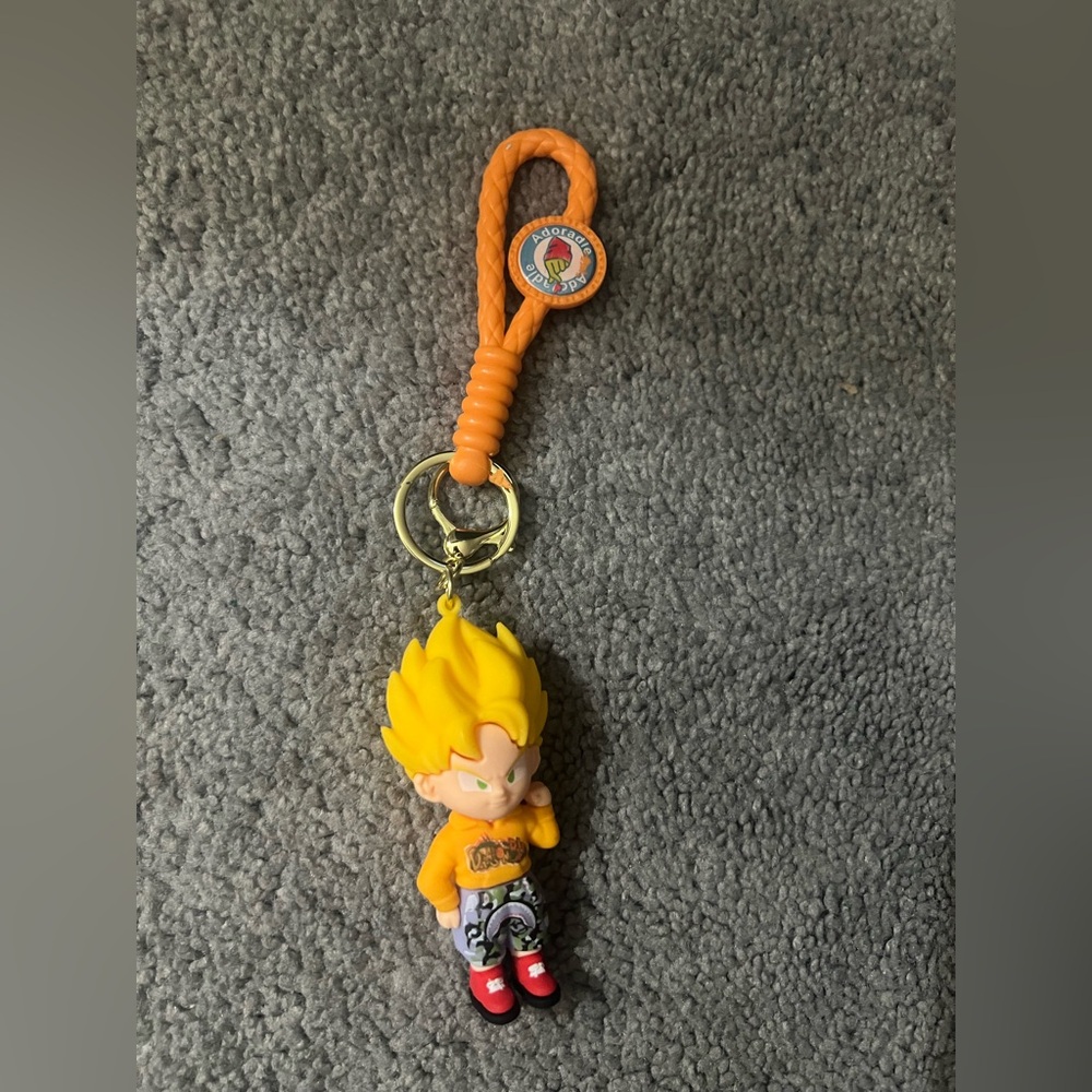 Dragon Ball Z Keychain with Orange and Yellow Accents